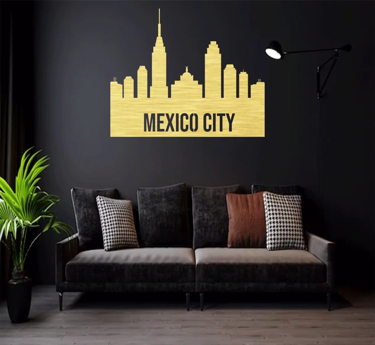 Mexico City Skyline - Metal Wall Art