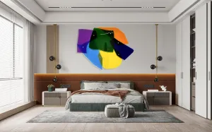 Multicolor Abstract Artwork Transparent Acrylic Art Wall Sculpture