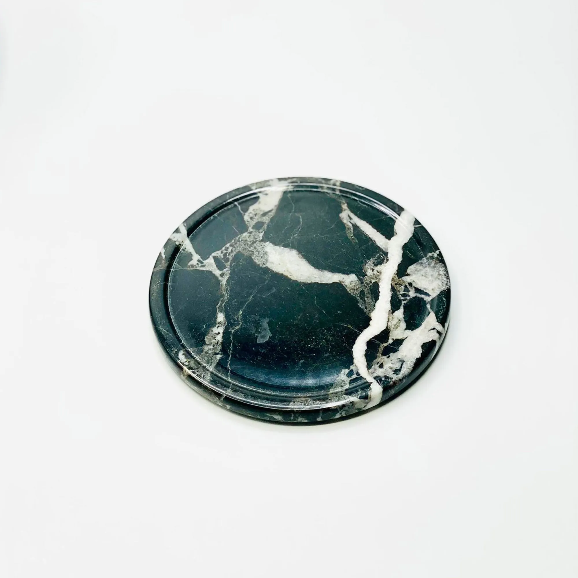 Nero - Black Marble Coasters with Marble Holder - Set of 6