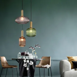 Nordic Style Colorful Macaron Glass Pendant Lights