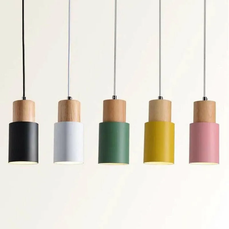 Nordic style Solid Wood LED Pendant Lamp