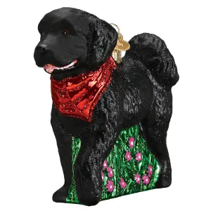 Old World Christmas Black Doodle Dog Ornament