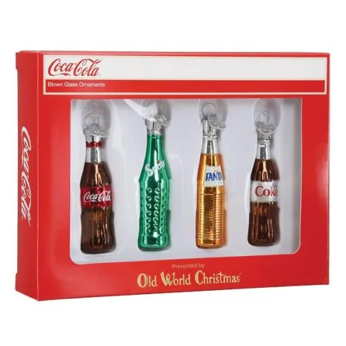 Old World Christmas Coca-Cola Mini Beverage  Set Ornament