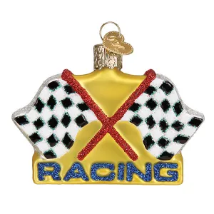 Old World Christmas Racing Flags Ornament