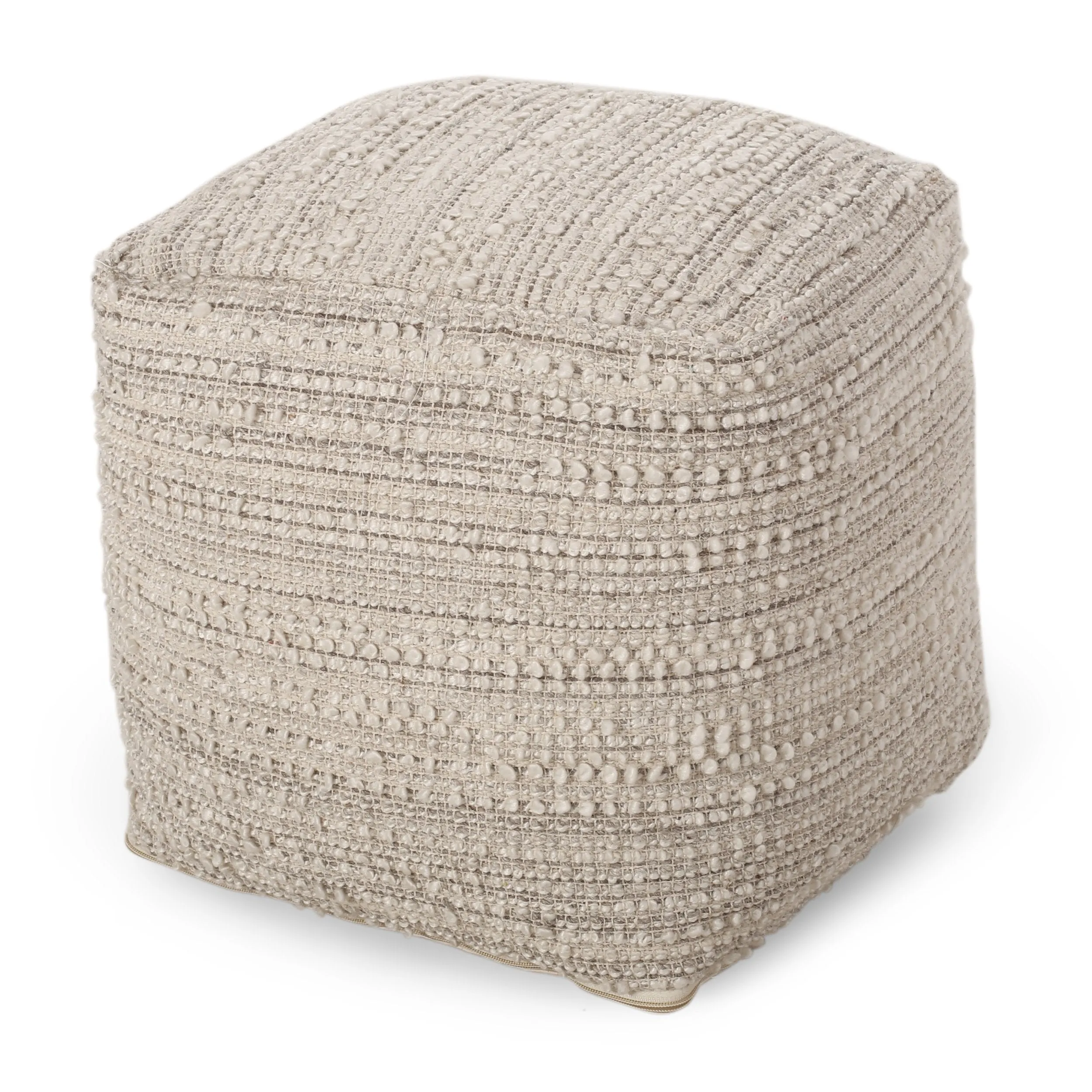 Osgood Boho Handcrafted Fabric Cube Pouf