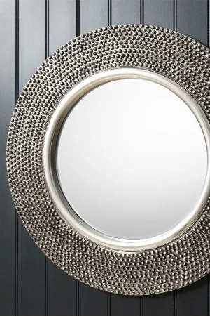 Pewter Circular Mirror