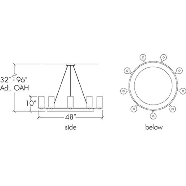 Radius 15348 Indoor/Outdoor Chandelier By Ultralights Lighting