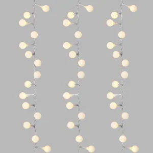 Raz Imports 2022 Lights 8' Frosted Snowball Snake Light W/96 Warm White Lights