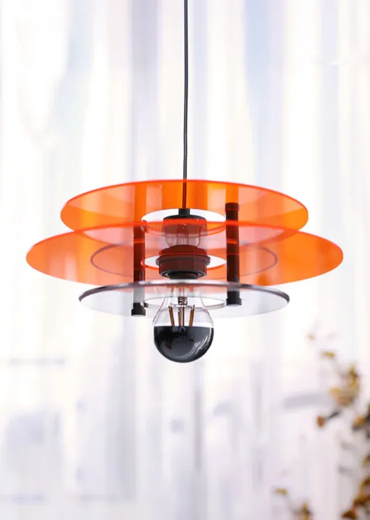 Retro Color Layers Acrylic LED Pendant Lamp