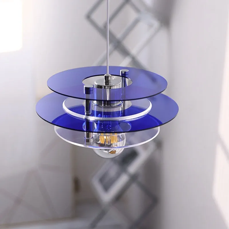 Retro Color Layers Acrylic LED Pendant Lamp