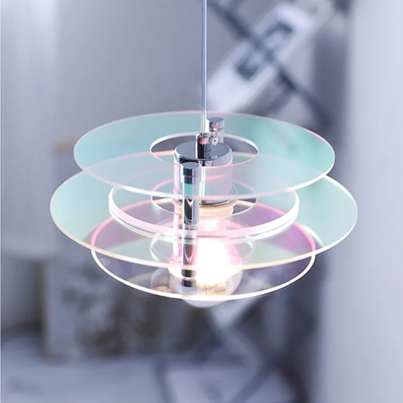 Retro Color Layers Acrylic LED Pendant Lamp