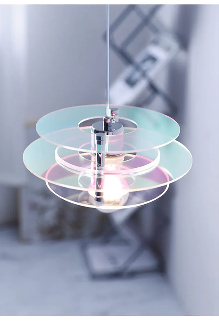 Retro Color Layers Acrylic LED Pendant Lamp