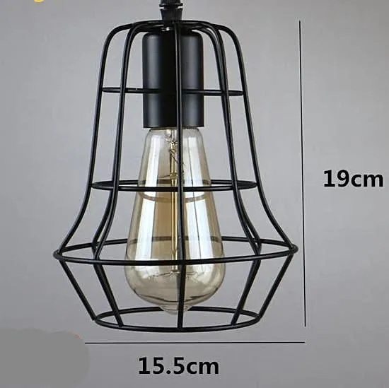 Retro Warehouse Style Indoor Lighting Vintage Pendant Light Bulb Included