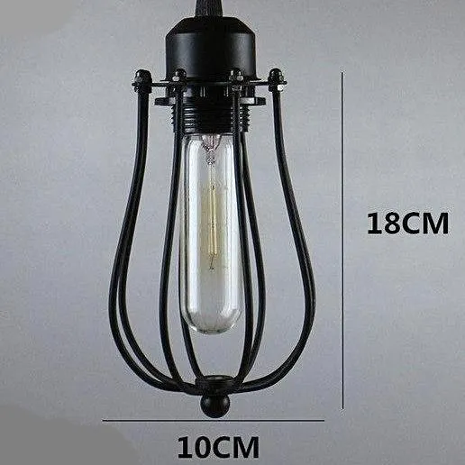 Retro Warehouse Style Indoor Lighting Vintage Pendant Light Bulb Included