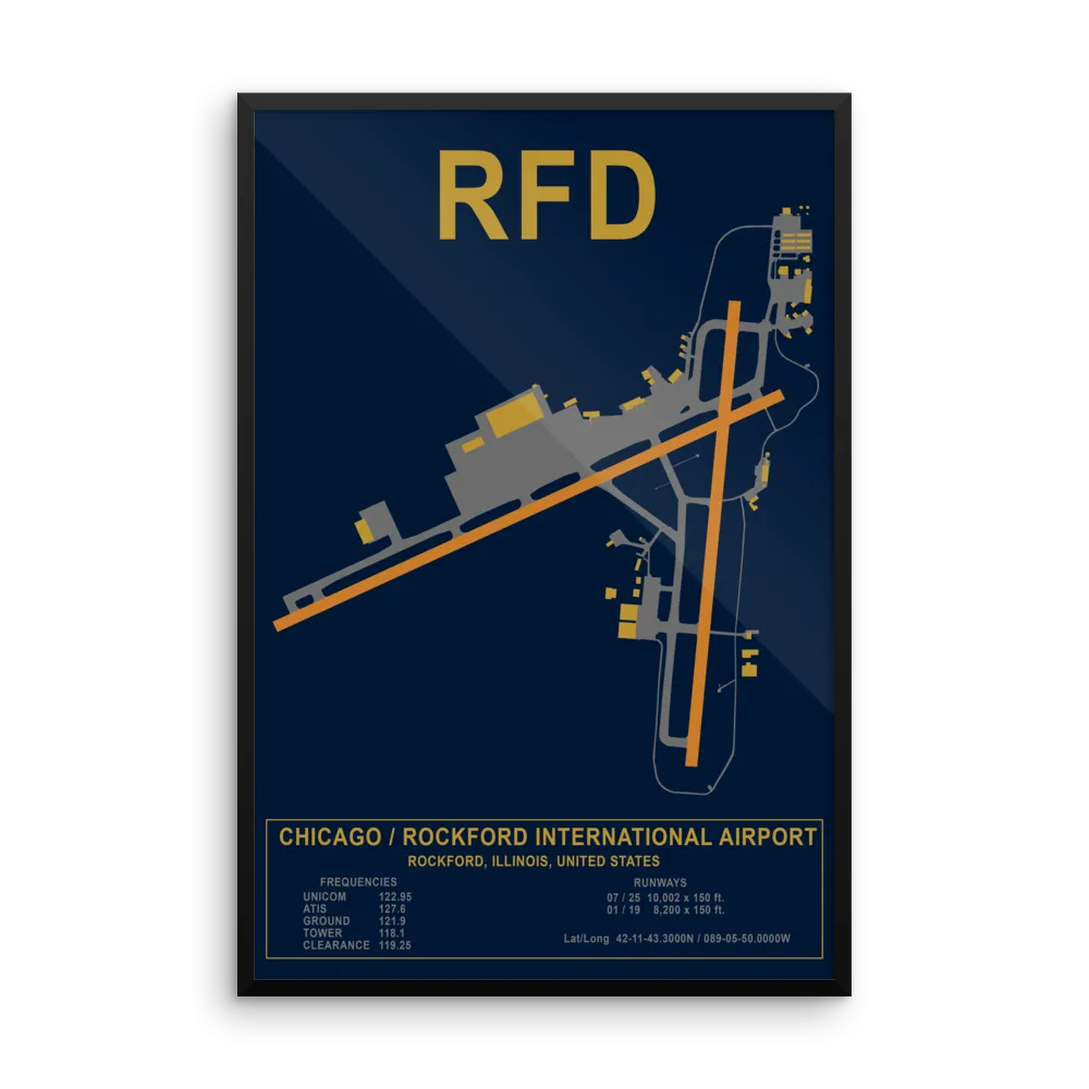 RFD Chicago/Rockford International Airport Layout Art