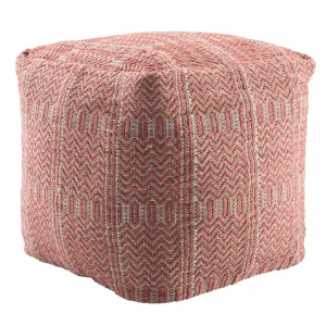 Roanoke RNK03 Red/Light Grey Pouf