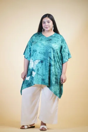 SeaGreen Rayon TieDyeKurta - SpreadingWings