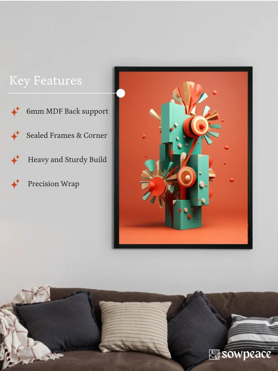 Sowpeace: Find Peace in Winter's Abstract Embrace – Premium Handcrafted Canvas Art for Stylish Winter Home Decor