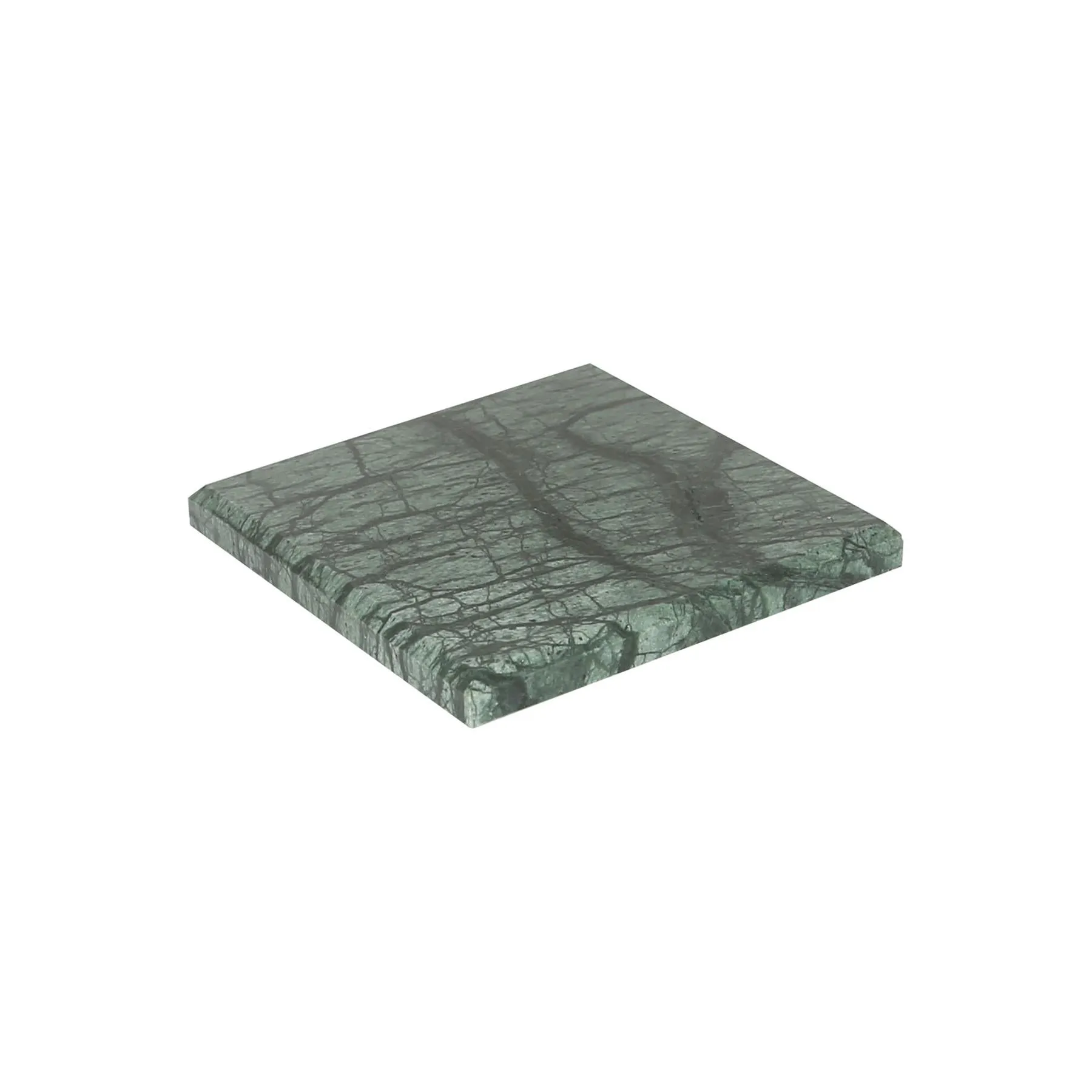 Square Marble Coasters - 10cm - Green - Pack of 6 - By Argon Tableware