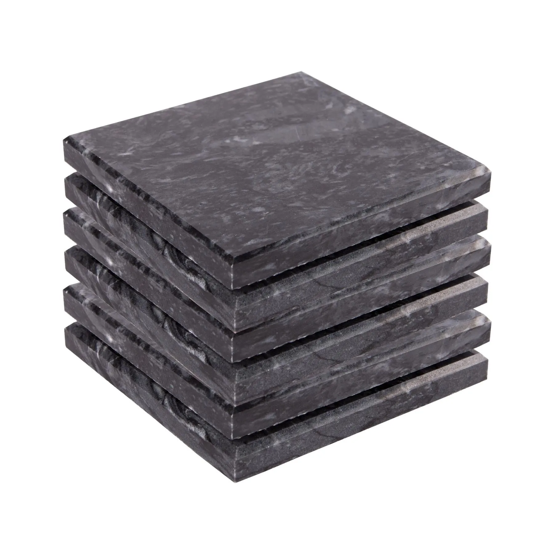 Square Marble Coasters - Pack of Six - By Argon Tableware