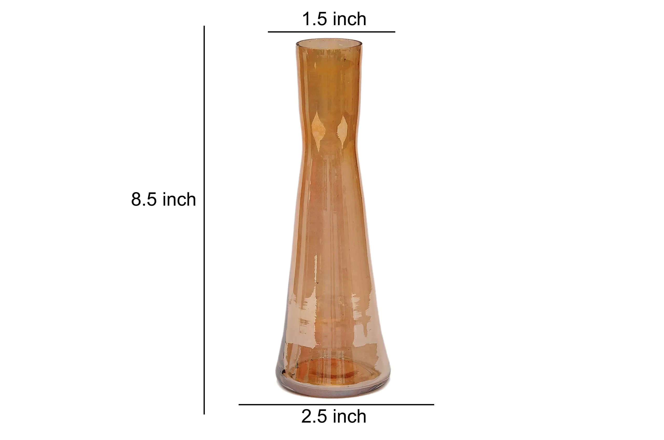 UM Creaciones Amber conical Vase Perfect for Wedding & Home/Decorative Vase for Home Decor Living Room Office and Place Settings,Set of 1