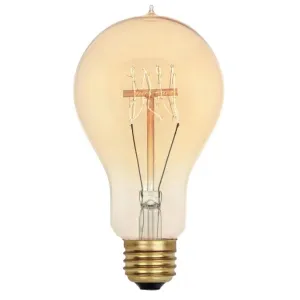 Westinghouse 0410500 40 Watt Incandescent A23 Decorative Amber - 2450 Kelvin - 130 Lumens - E26-Medium Base - 120 Volt - Card