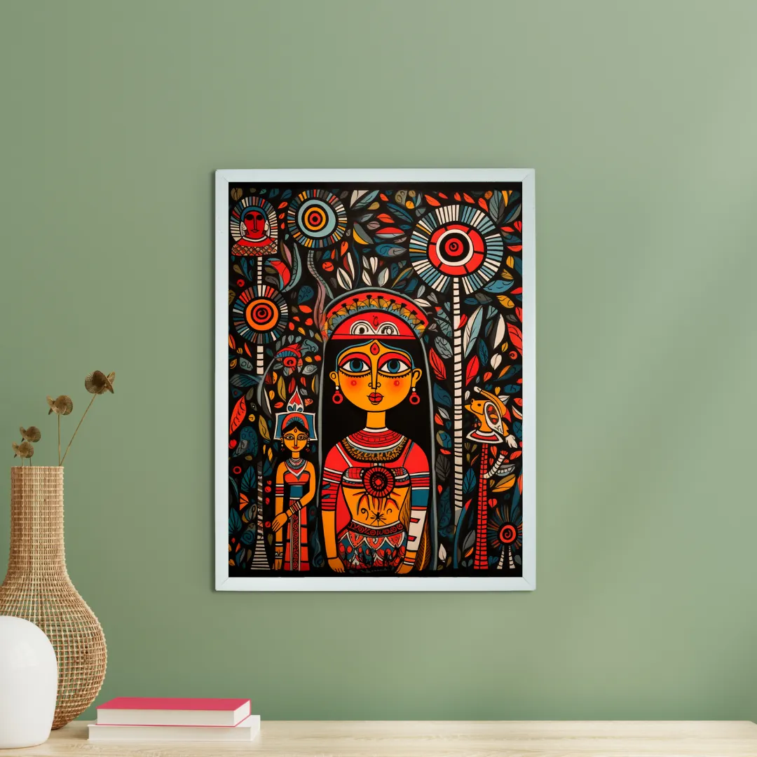 Whispers of Confidence: Sowpeace Handcrafted Canvas – Premium Indian-Inspired Art for Modern and Stylish Home Decor