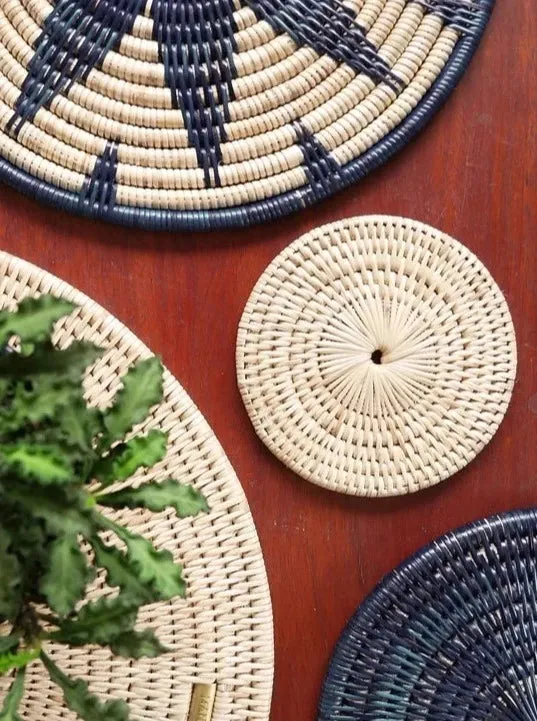 Zarava Rattan Coasters Set